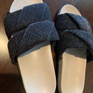 LIKE NEW Zara Glittery Slides.  Well priced!!